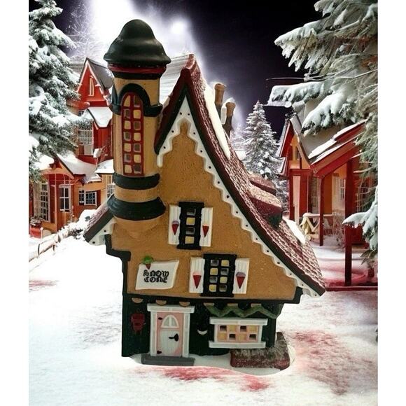 Dept 56 Elfin Snow Cone Works North Pole Series Christmas Village Building 1994 - Picture 1 of 12